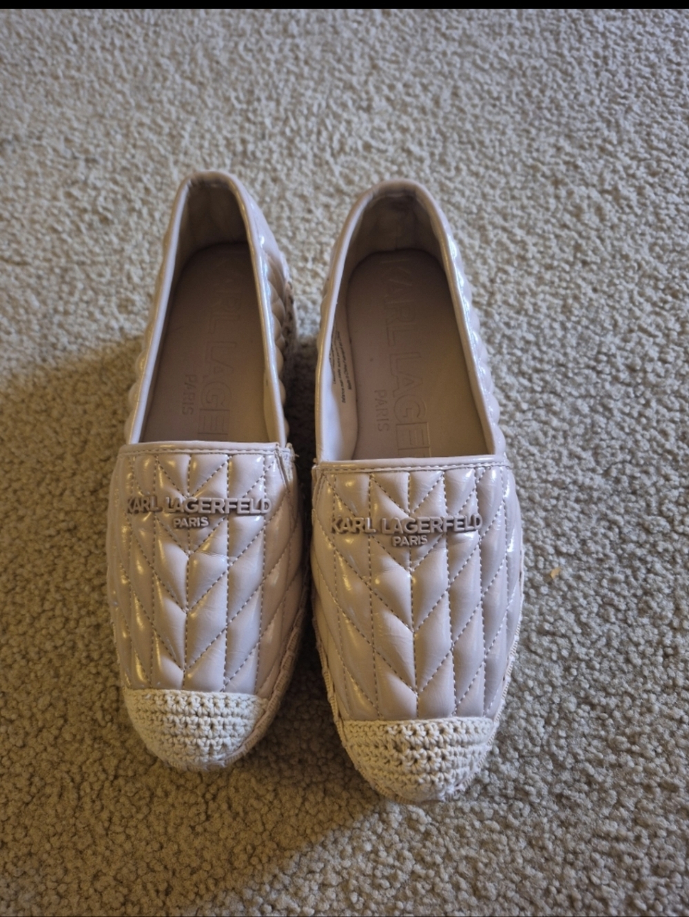 Karl Lagerfeld Paris Desta Slip On Espadrilles Platform Flats Size 7